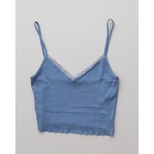 Brandy Melville Light Blue Nicolette Lace Tank (One Size, fits XS–M)